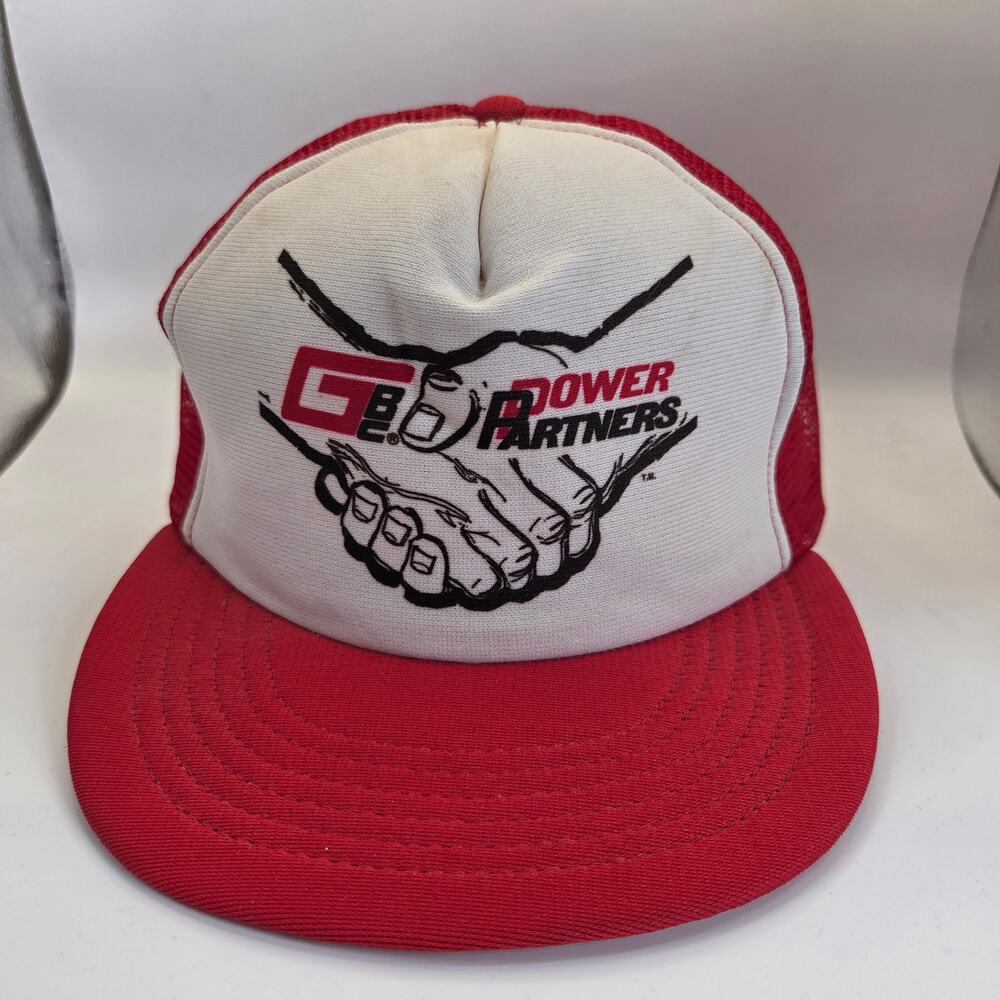 Vintage G8 Power Partners Mesh Trucker Hat Foam Front Snapback Advertising Cap
